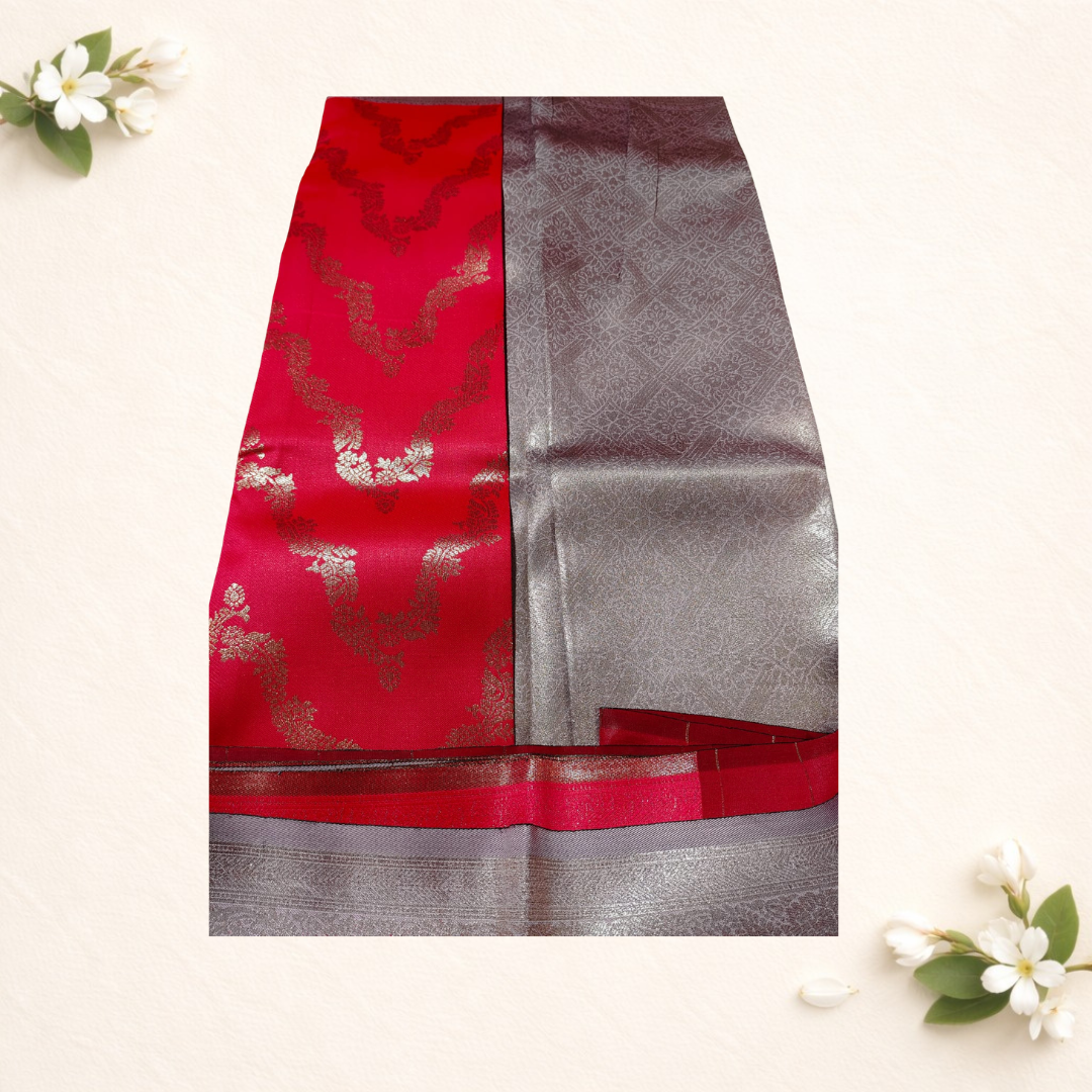 Banarasi necklace design top dye premium quality sarees  Contrast color blouse