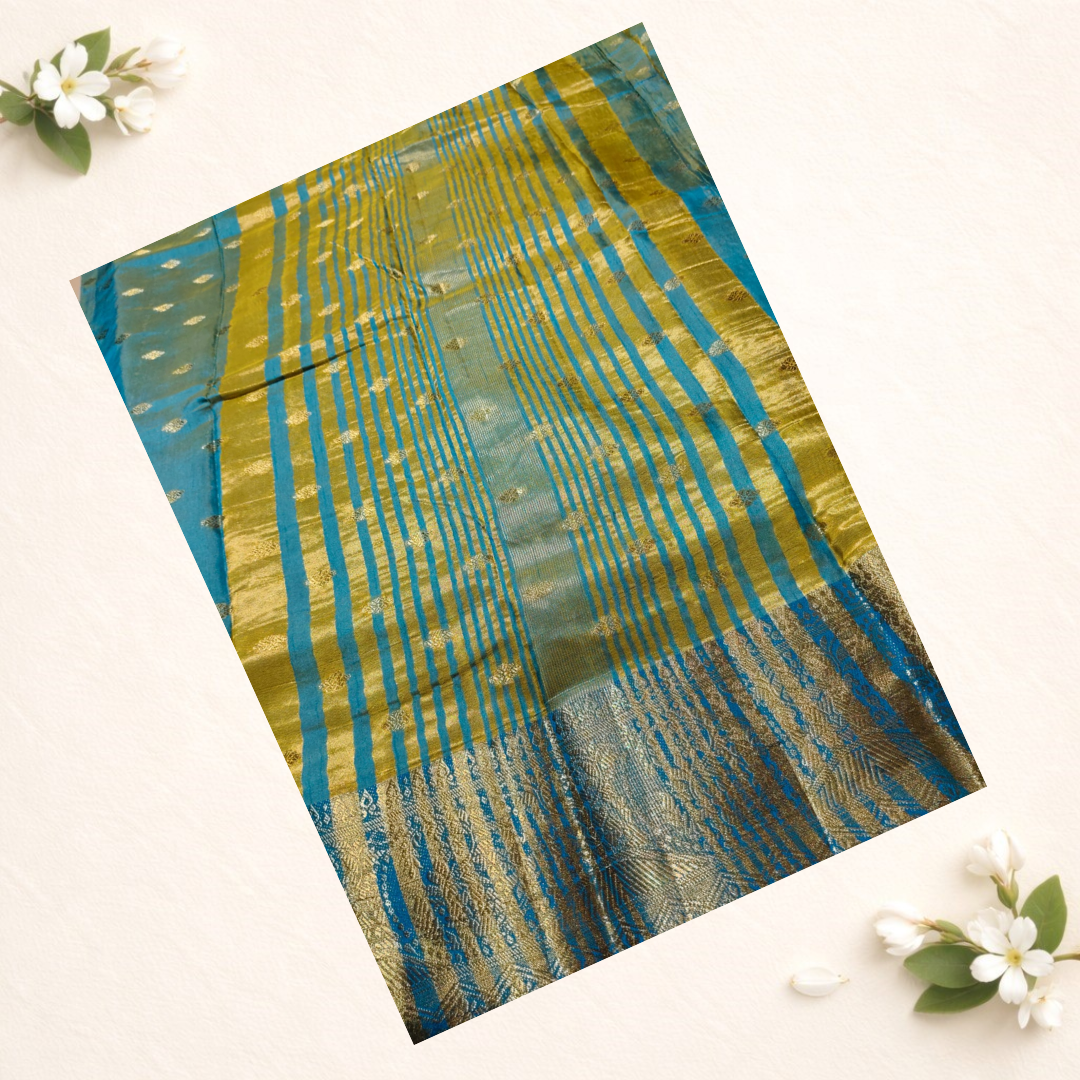 Tussar silk dual tone sarees