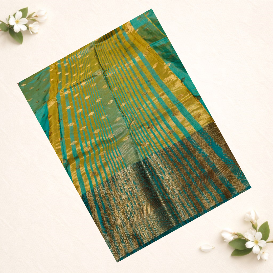 Tussar silk dual tone sarees