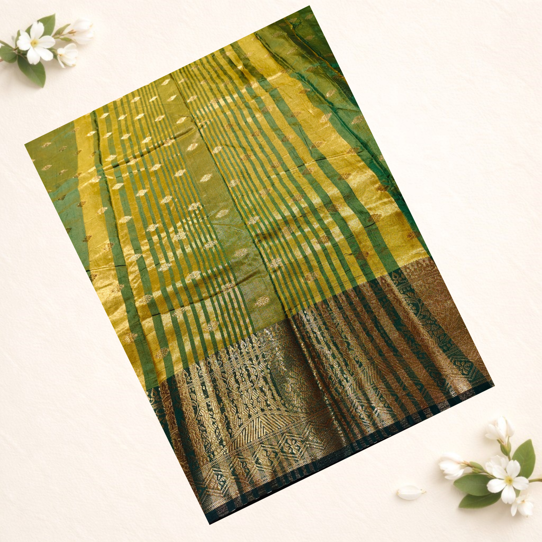 Tussar silk dual tone sarees