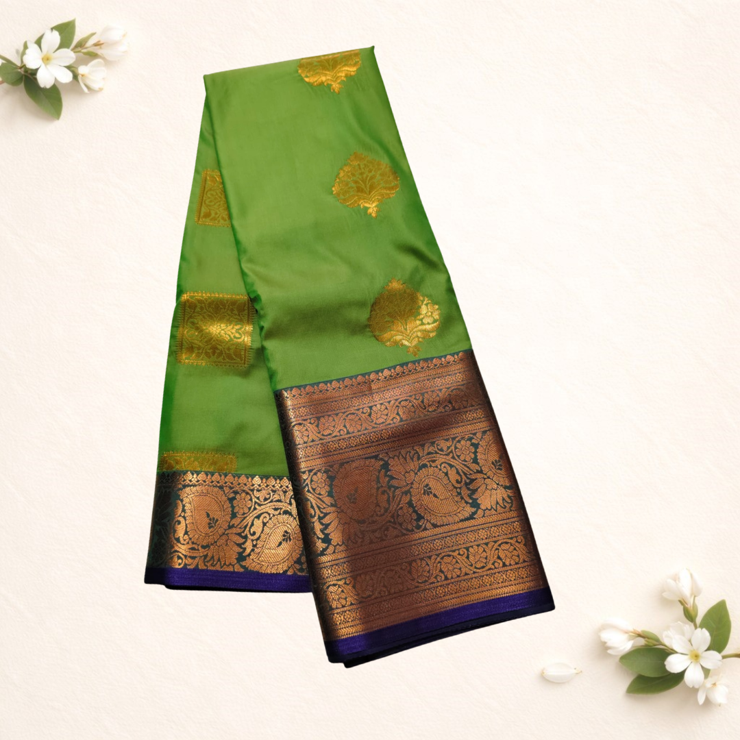 Tissue soft silk sarees gold and silver zari weaving all over body  Grand pallu with blouse