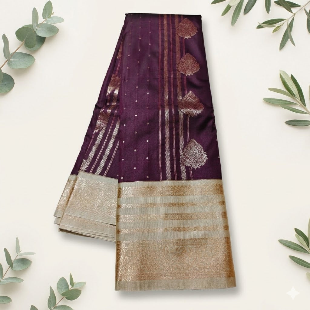 Tana gadwal saree contrast border and grand pallu with blouse