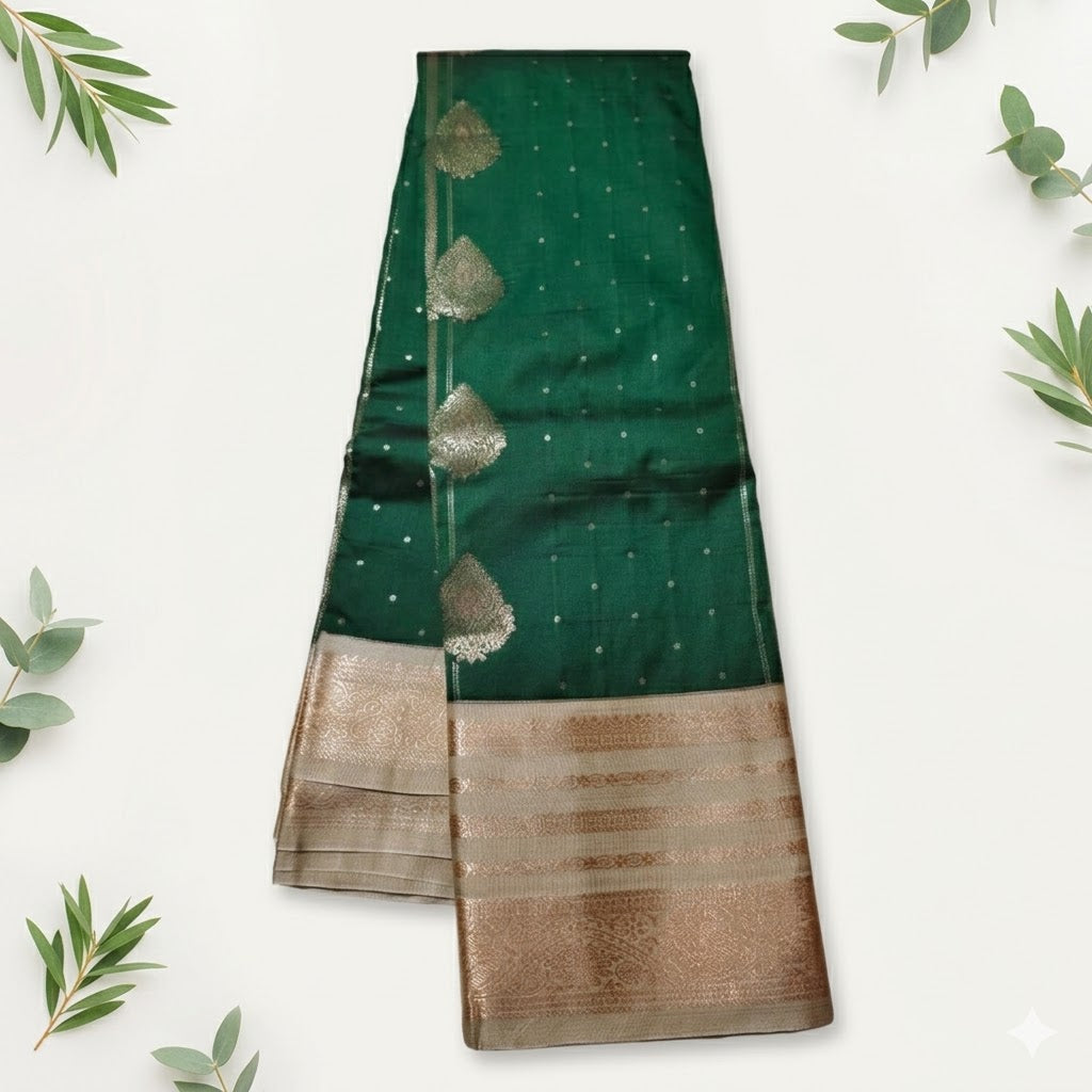 Tana Gadwal Saree Contrast Grand Pallu