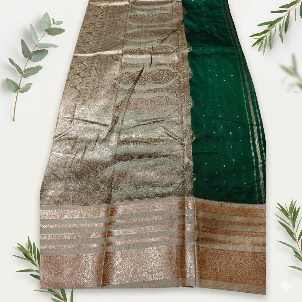 Tana Gadwal Saree Contrast Grand Pallu