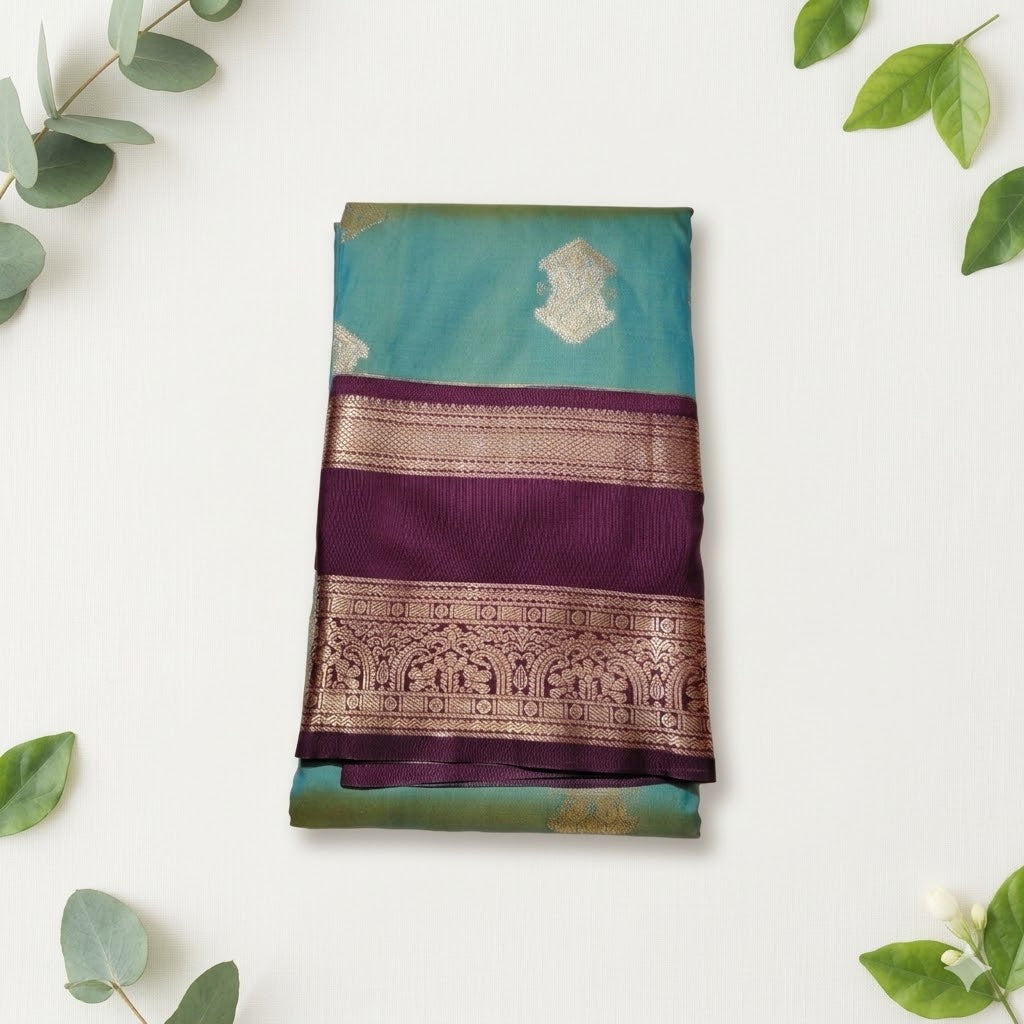 Soft silk saree bentex border with rich pallu