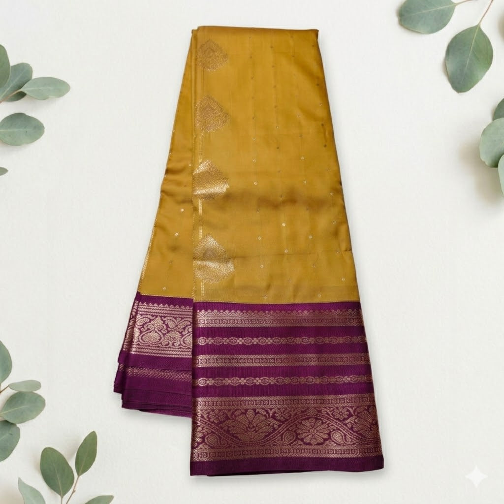 Tana Gadwal Saree Contrast Grand Pallu