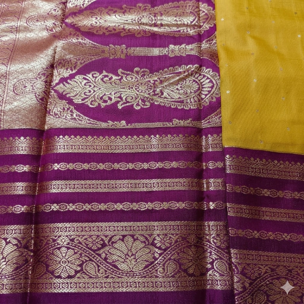 Tana Gadwal Saree Contrast Grand Pallu